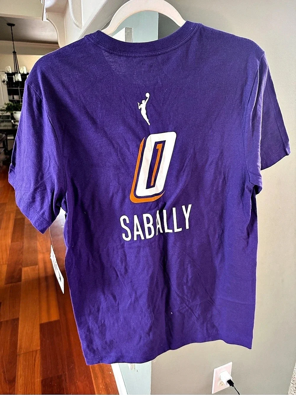 Nike Core Cotton SS Tee Phoenix Mercury Sabally #0 Purple Small NWT